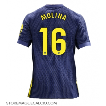 Atletico Madrid Nahuel Molina #16 Maglia Gara Trasferta Repliche 2025-26